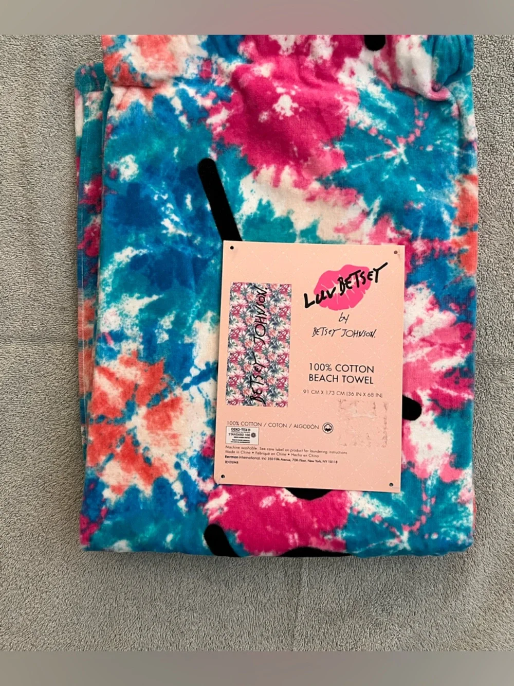 Betsey Johnson Tie-Dye Beach Towel